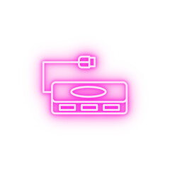 Wall Mural - Gadget usb hub neon icon