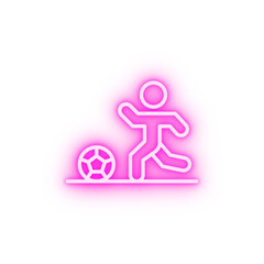 Sticker - Dribble football neon icon