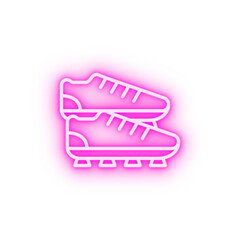 Wall Mural - Cleats football neon icon