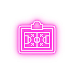 Poster - strategy football neon icon