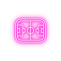 Sticker - Field football neon icon