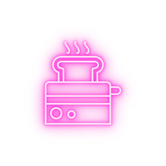 Sticker - Toaster bread neon icon