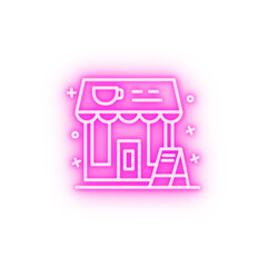 Sticker - Coffee shop store neon icon