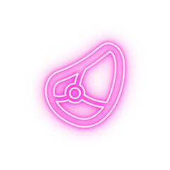 Poster - Meat beef neon icon