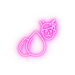 Poster - Trans fat allergic neon icon