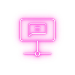 Poster - Chat bubble SEO neon icon