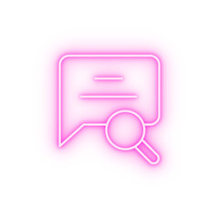 Sticker - Chat bubble search SEO neon icon