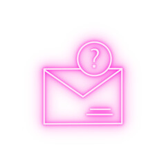 Poster - Email interface message neon icon