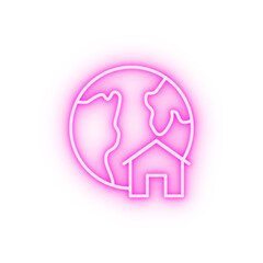 Sticker - House neon icon