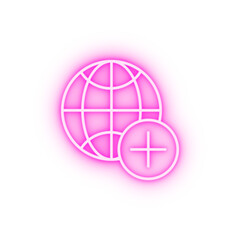 Sticker - Plus neon icon