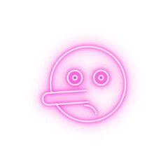 Sticker - Lying nose neon icon