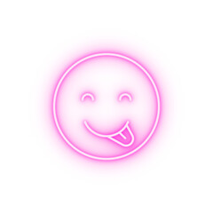 Sticker - Food emotions neon icon