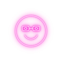 Canvas Print - Student emotions neon icon