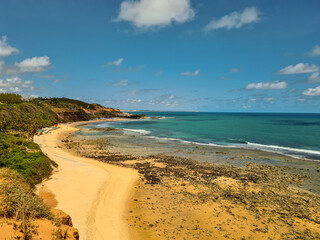 Wall Mural - Deserted beach and cliffs in Tibau do Sul in northeastern Brazil