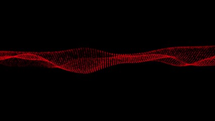 Beautiful flowing wave particles technology background, 3d render wave line dot background, Big data technology background, Looped design, cyberspace technology concept background video 4k