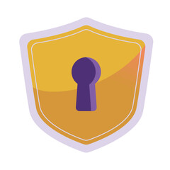 Sticker - shield keyole data privacy