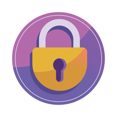 Sticker - padlock data privacy