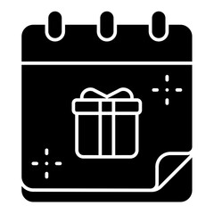 Sticker - calendar solid icon