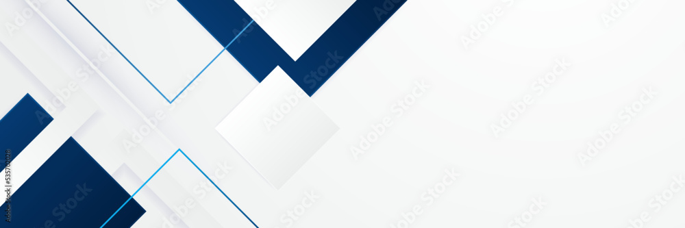 Abstract blue and white geometric shapes vector technology background ...