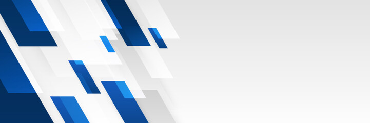 Modern abstract gradient dark navy blue banner background
