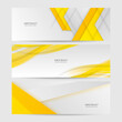 Modern orange yellow white geometric shapes corporate abstract technology background. Vector abstract graphic design banner pattern presentation background web template.