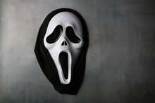 Halloween Mask Isolated On Grey Background