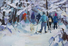 Winter Day Painting Free Stock Photo - Public Domain Pictures