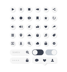 Wall Mural - ux ui user interface universal solid icon set