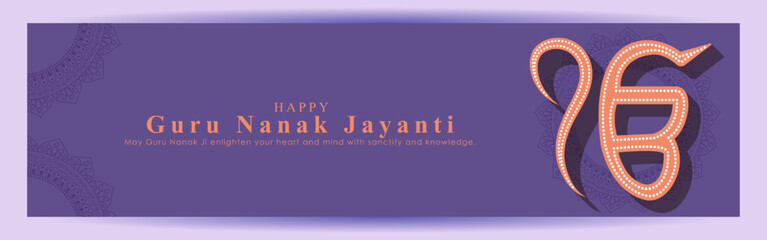 Vector illustration for Indian festival Guru Nanak Jayanti