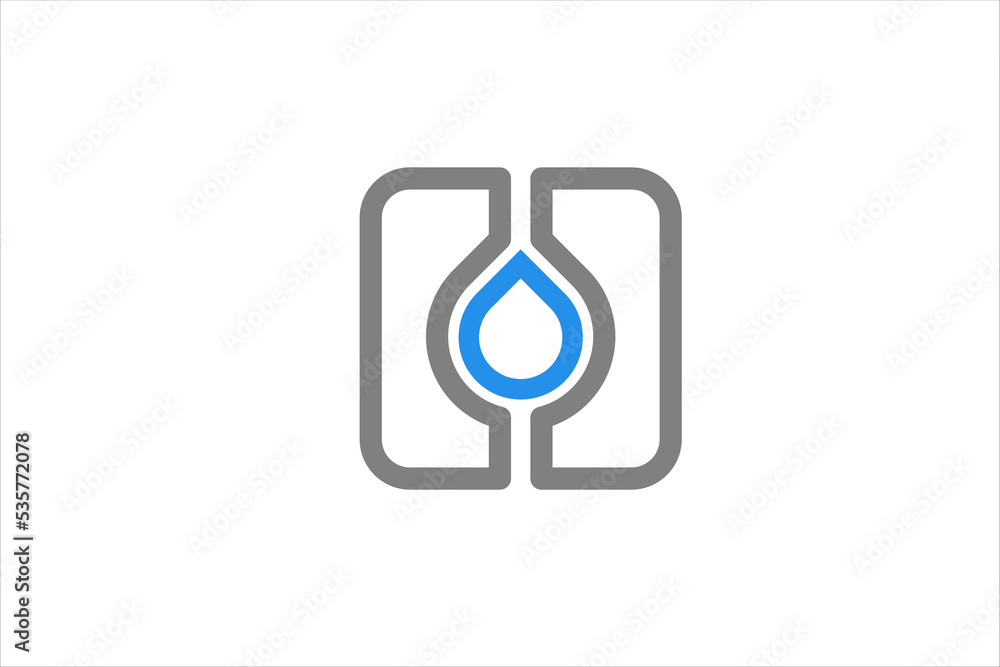 Concrete slump test system logo design water waterproof layer raindrop ...