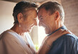 © Siphosethu F/peopleimages.com - Love, happy and laugh elderly couple hug and bond in their home together, cheerful and sharing a funny joke. Humour, care and affection by senior man and woman enjoying retirement and playful fun