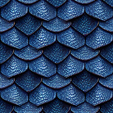Seamless Pattern Of Realistic Blue Dragon Scales 3d Rendering
