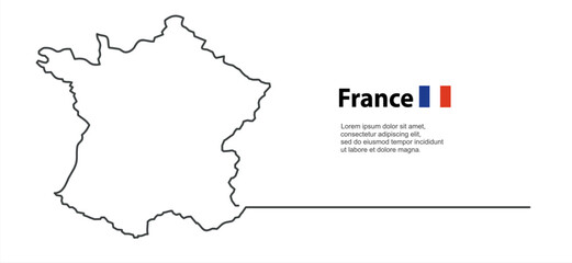 Naklejka na meble Continuous one line drawing of France