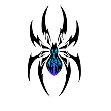 Illustration Vector Graphic Of Tribal Art Spider Tattoo With Gradient Color Perfect For Element