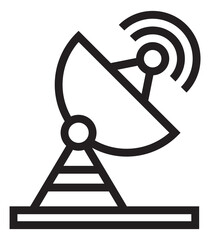 Poster - Satellite dish icon. Parabolic antenna. Information receiver