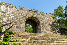 Keelung City, Taiwan- September 16, 2022: Panoramic View Of Ershawan Battery In Keelung, Taiwan. Better Known As The Tenable Gate Of The Sea, It Was Built During Taiwan's Qing Era.