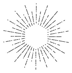 Wall Mural - light burst in vintage style. explosion rays with white hexagon star
