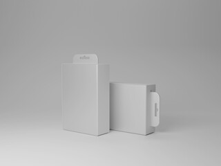 Hanging box mockup 3d rendering 