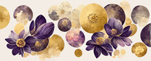 Spring Floral In Watercolor Vector Background, Luxury, Banner