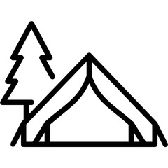 Sticker - tent icon