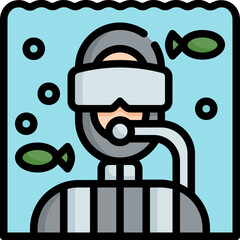 Sticker - diving icon