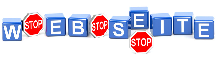 Wall Mural - Webseite Stop