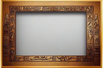 Canvas Print - egyptian style picture light frame template design