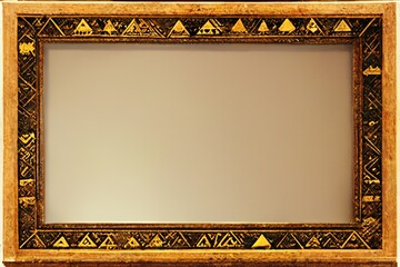 Wall Mural - egyptian pyramid decor picture frame template design