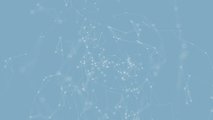 Wall Mural - looped digital technology lines dots polygonal shapes animation background.