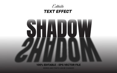 Wall Mural - shadow editable 3d text effect template design