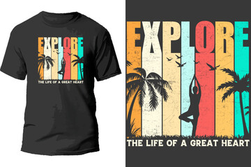 Explore the life of a great heart t shirt design.