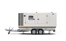 Trailer Mounted Diesel Generator On Isolated Background Png
