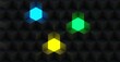 Scifi Wallpaper cubes, blue, green and yellow