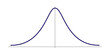 Normal Gauss distribution. Standard normal distribution. Gaussian bell graph curve. Vector illustration